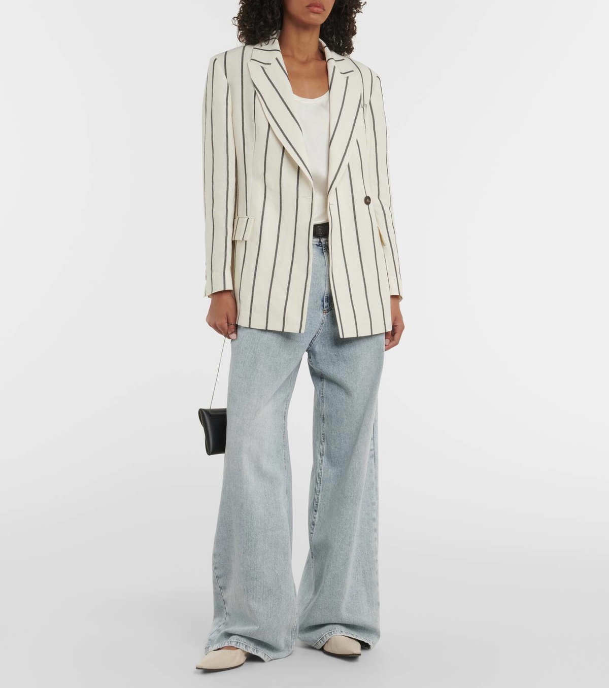 Brunello Cucinelli Embellished linen and cotton blazer Brunello 