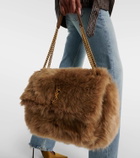 Saint Laurent Niki Large faux fur shoulder bag