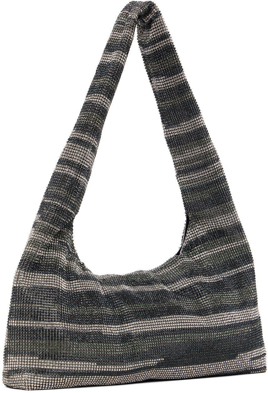 KARA Gray Crystal Mesh Armpit Bag Kara display picture 1
