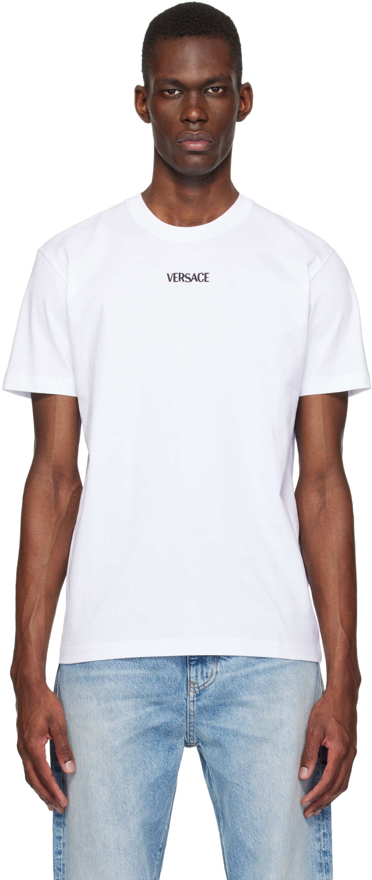 Versace White Safety Pin T-Shirt Versace