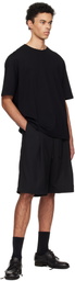 DEVOA Black Paneled T-shirt
