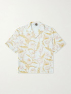 LOEWE - Paula's Ibiza Anagram-Embroidered Camp-Collar Printed Cotton Shirt - Blue