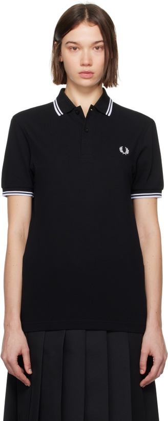 Photo: Comme des Garçons Shirt Black Fred Perry Edition 'Strong Will' Polo