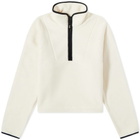 Casall Women's Pile Half Zip Fleece Top in Off White