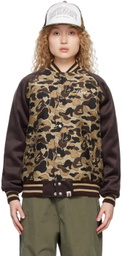 BAPE Brown Cookie Camo 2 Varsity Bomber