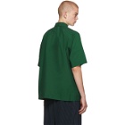 132 5. ISSEY MIYAKE Green Integrated Pocket Three-Quarter Shirt