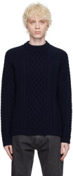 Kenzo Navy Kenzo Paris Cable Sweater