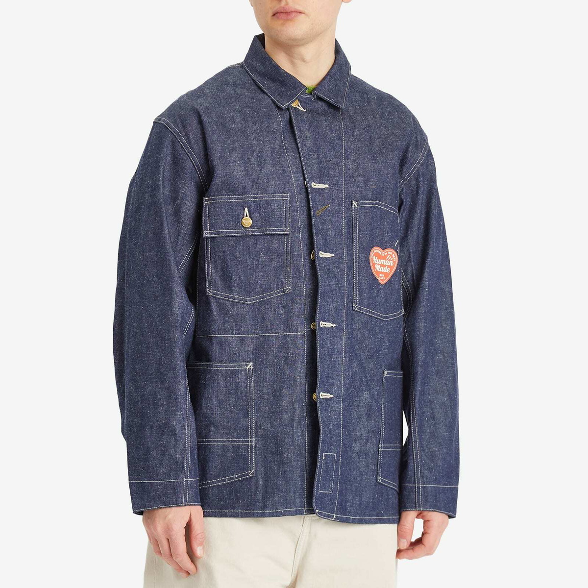 Human Made Men's Denim Past Coverall Jacket in Indigo Human Made