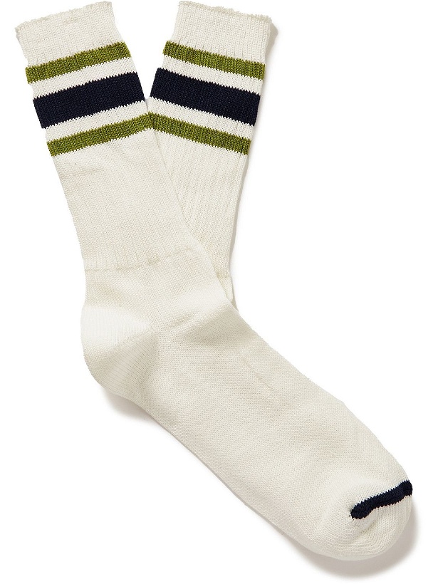 Photo: Anonymous ism - Recover Striped Ribbed-Knit Socks