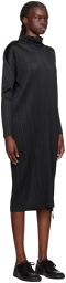 Pleats Please Issey Miyake Black Monthly Colors September Maxi Dress