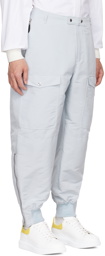 Alexander McQueen Blue Recycled Polyester Cargo Pants