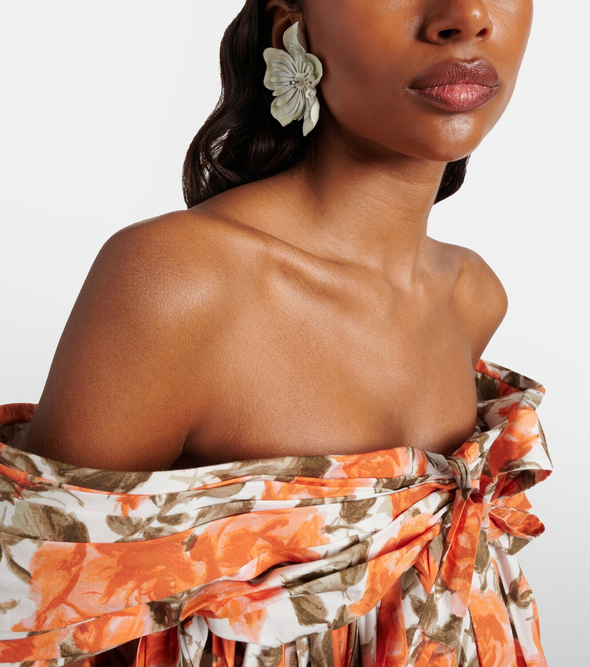 Chloé Floral clip-on earrings