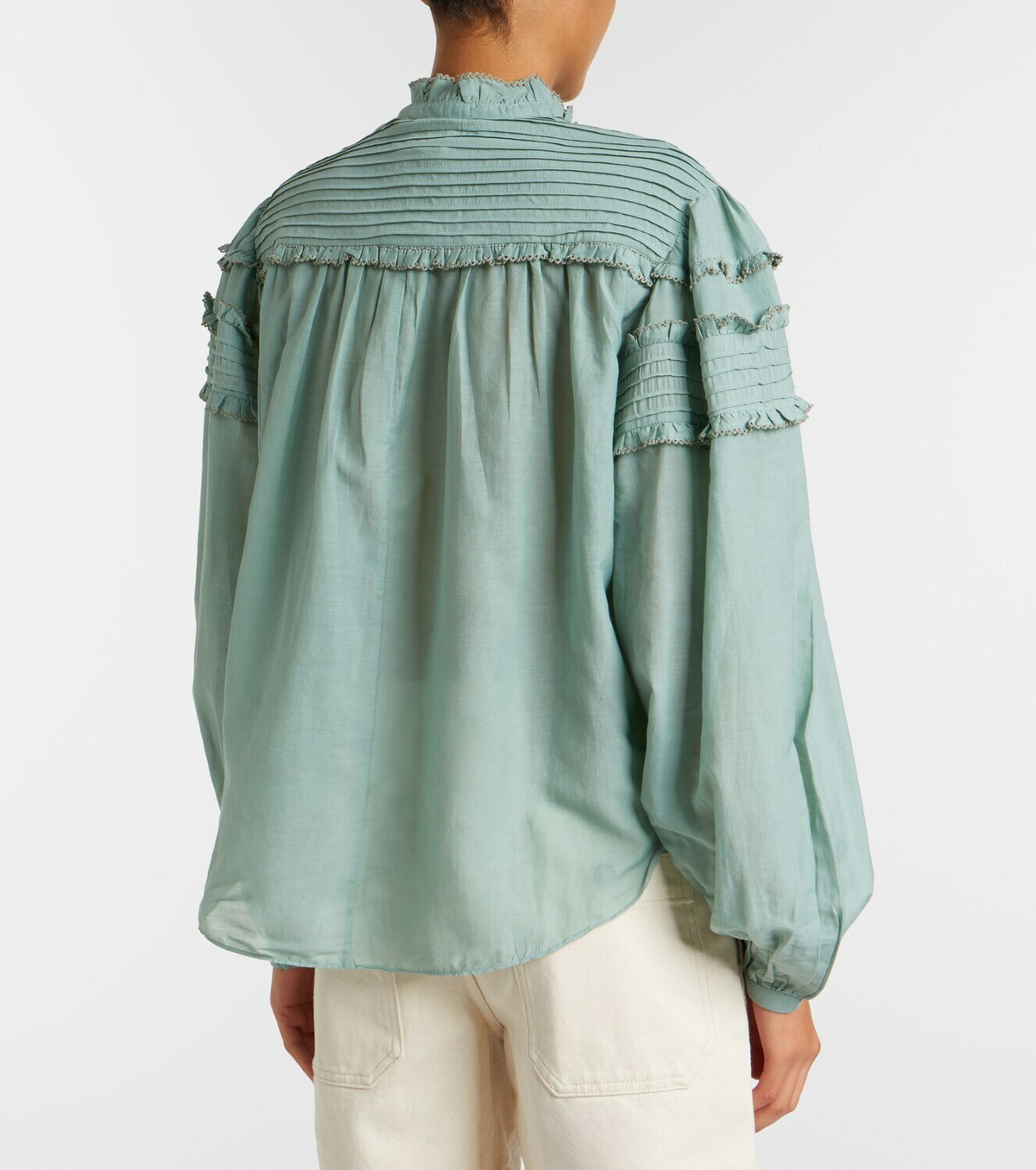 Marant Etoile Doana cotton-blend ruffled blouse