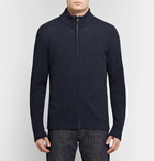 NN07 - Garcia Mélange Baby Alpaca-Blend Zip-Up Sweater - Men - Navy