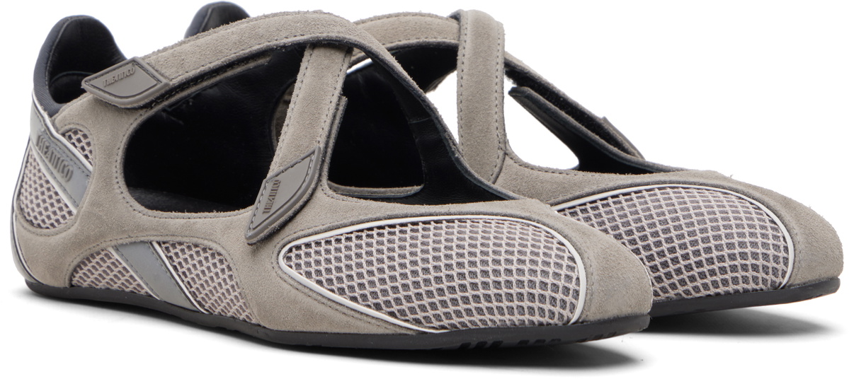The Attico Taupe & Gray Floor 01 Ballerina Flats