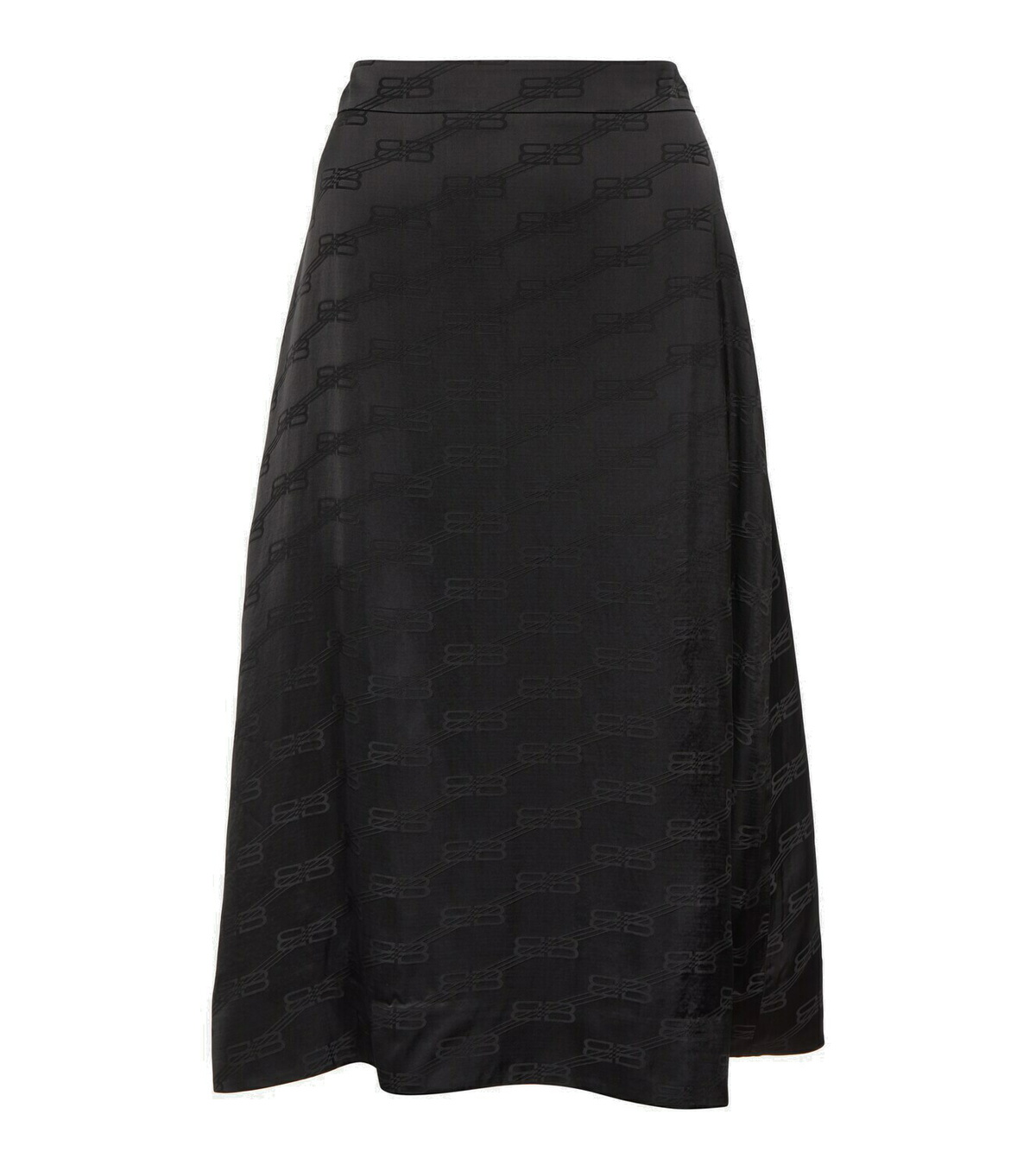 Balenciaga Women's Cotton Midi Skirt Black
