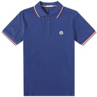 Moncler Men's Classic Logo Polo Shirt in Royal Blue