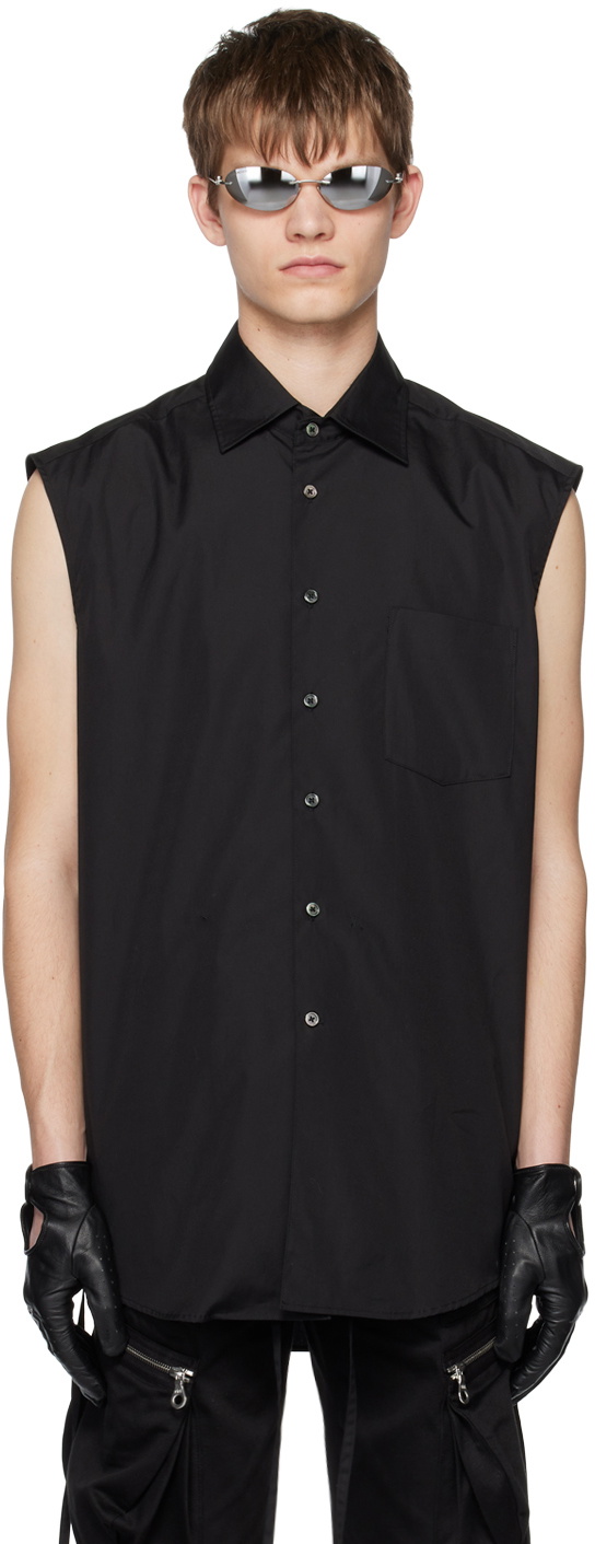 SOSHIOTSUKI Black Sleeveless Shirt