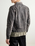 John Elliott - Thumper Type III Distressed Paint-Splattered Selvedge Denim Trucker Jacket - Gray