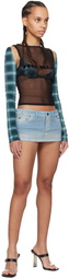 Mowalola Blue MISS SIXTY Edition Denim Miniskirt