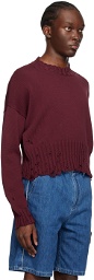 Marni Burgundy Cropped Sweater