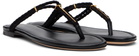 TOM FORD Black Woven Suede Lily Thong Sandals