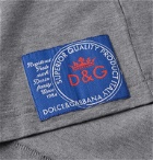 Dolce & Gabbana - Slim-Fit Logo-Appliquéd Cotton-Jersey T-Shirt - Gray