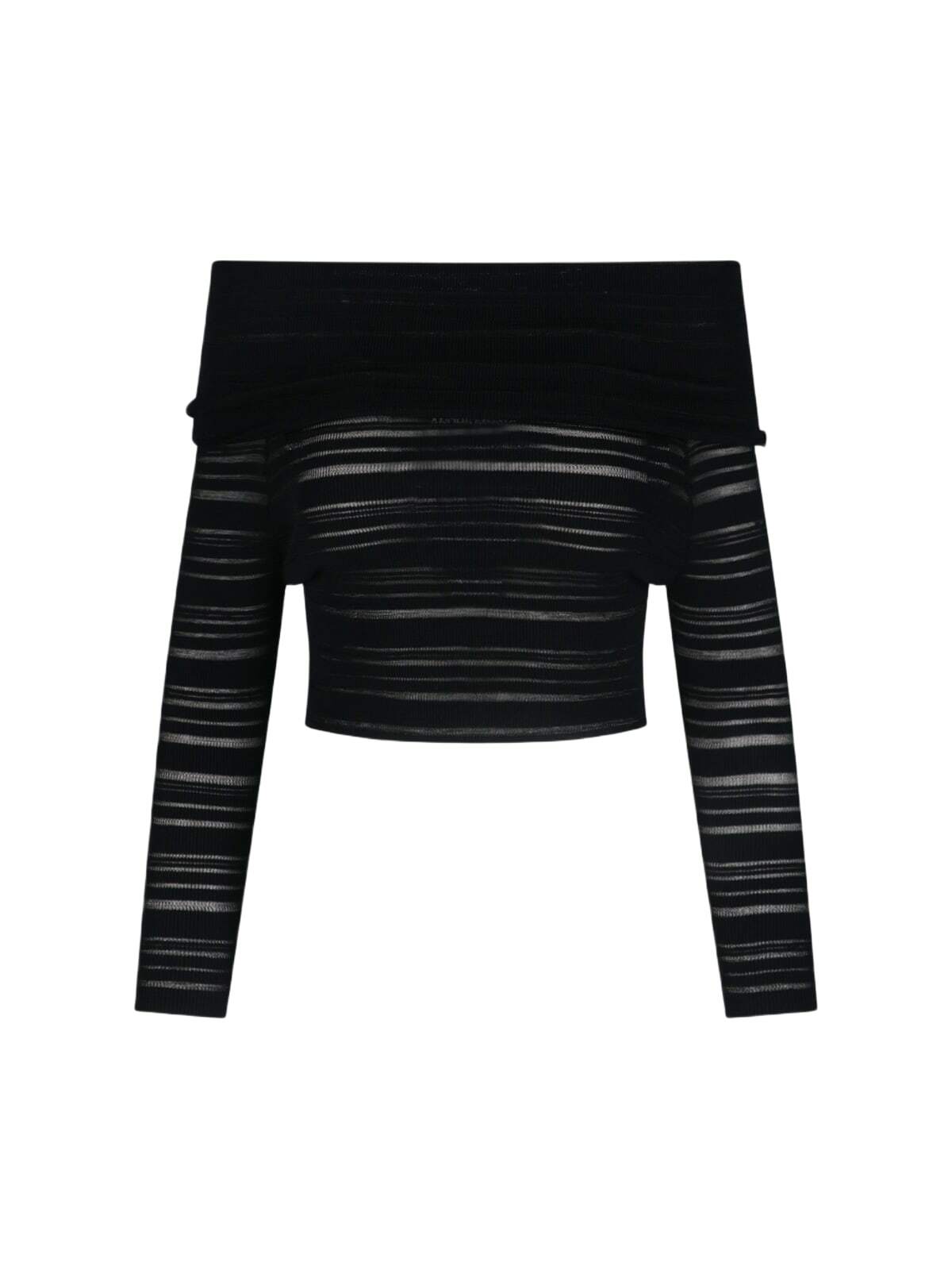 ANDREĀDAMO Striped Crop Top