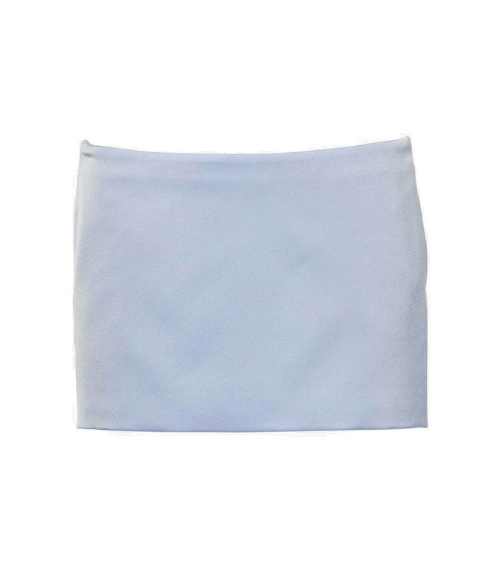 Photo: Alex Perry Low-rise satin crêpe miniskirt