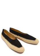 Gabriela Hearst Strength Raffia and Suede Flats Black