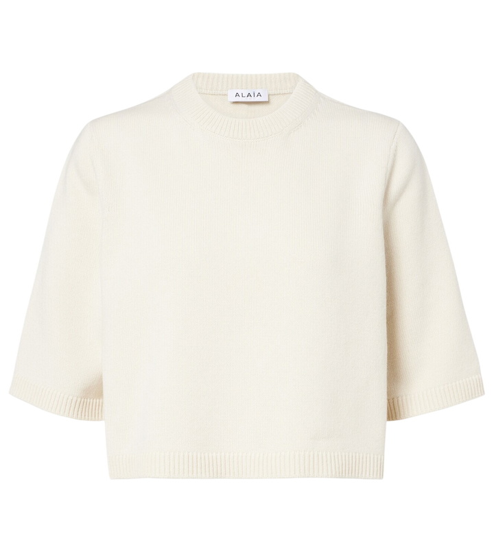 Photo: Alaïa Cropped cashmere and wool-blend sweater