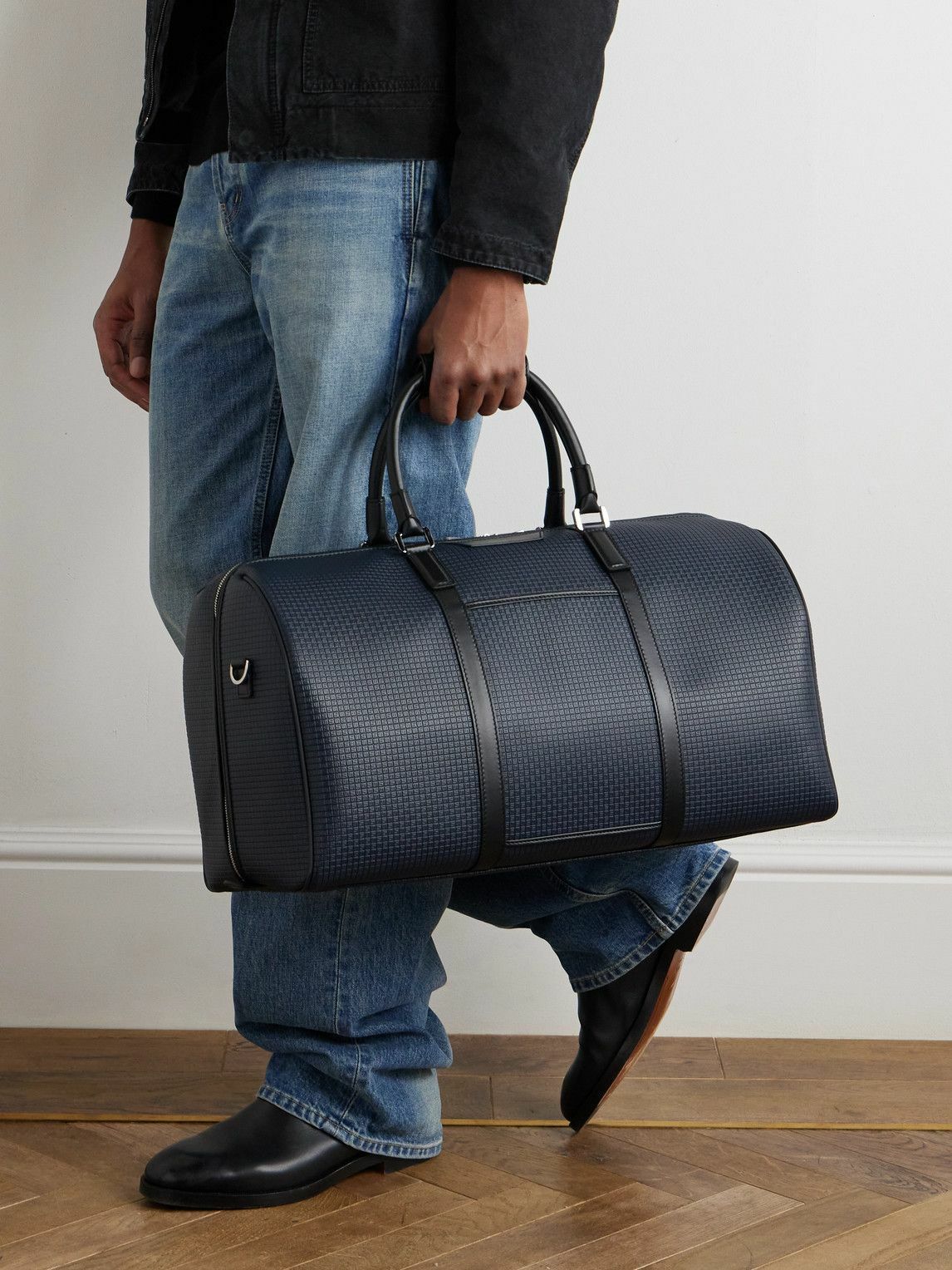 Serapian - Leather-Trimmed Monogrammed Stepan Weekend Bag