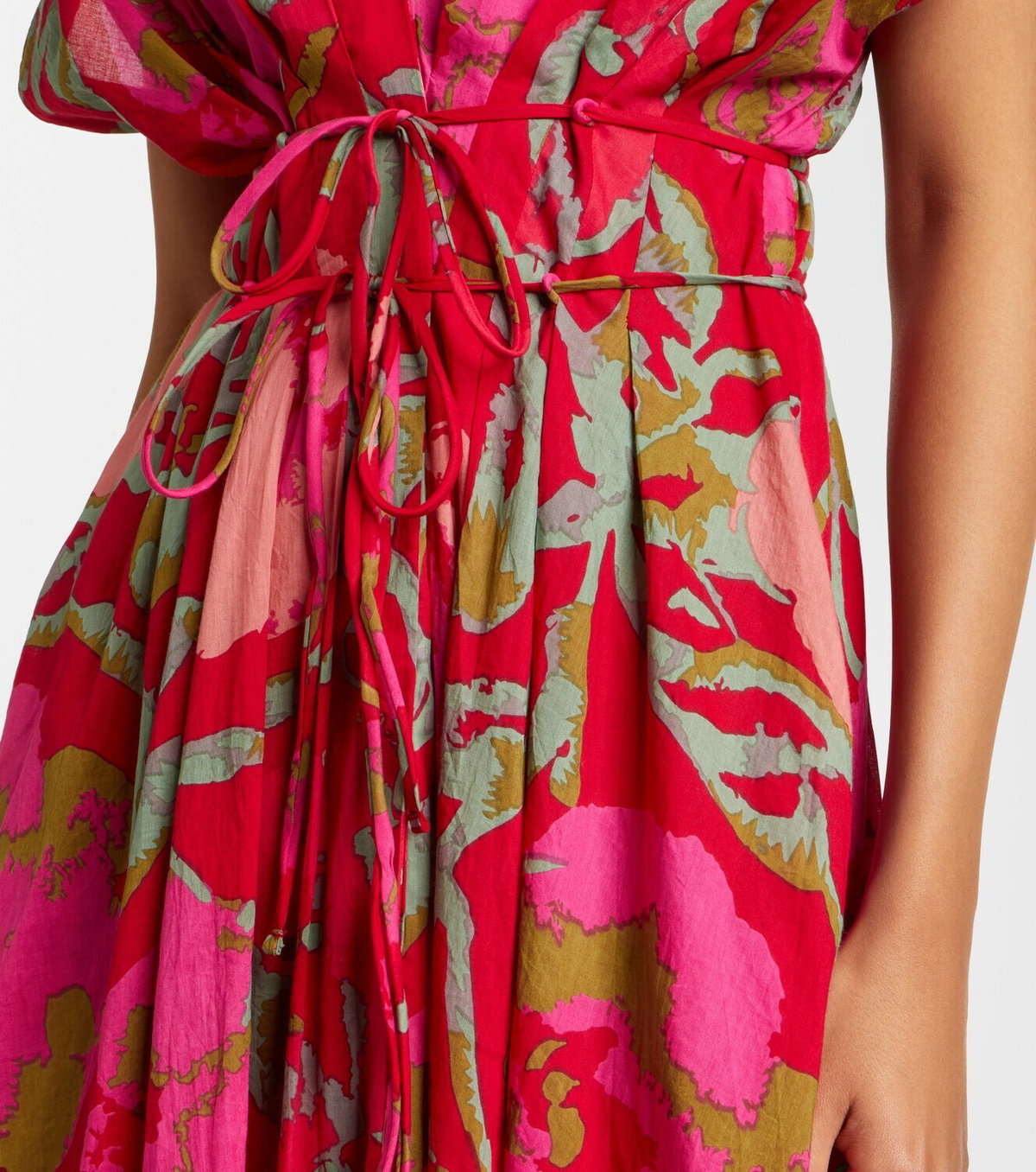Velvet Leilani printed cotton midi dress