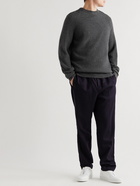 Theory - Toby Waffle-Knit Cashmere Sweater - Gray