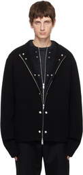 Jil Sander Black Cardigan & Vest Set