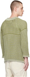XENIA TELUNTS Green Bubbly Sweater