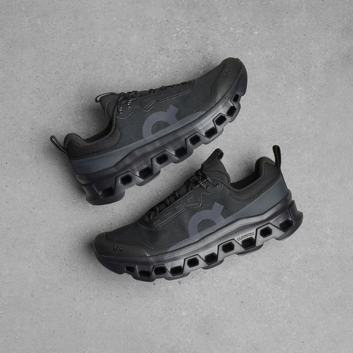 ON Men's Cloudmster 1 WP Sneaker in Black/Black