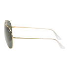 Ray-Ban Gold and Green Pilot Wings Sunglasses