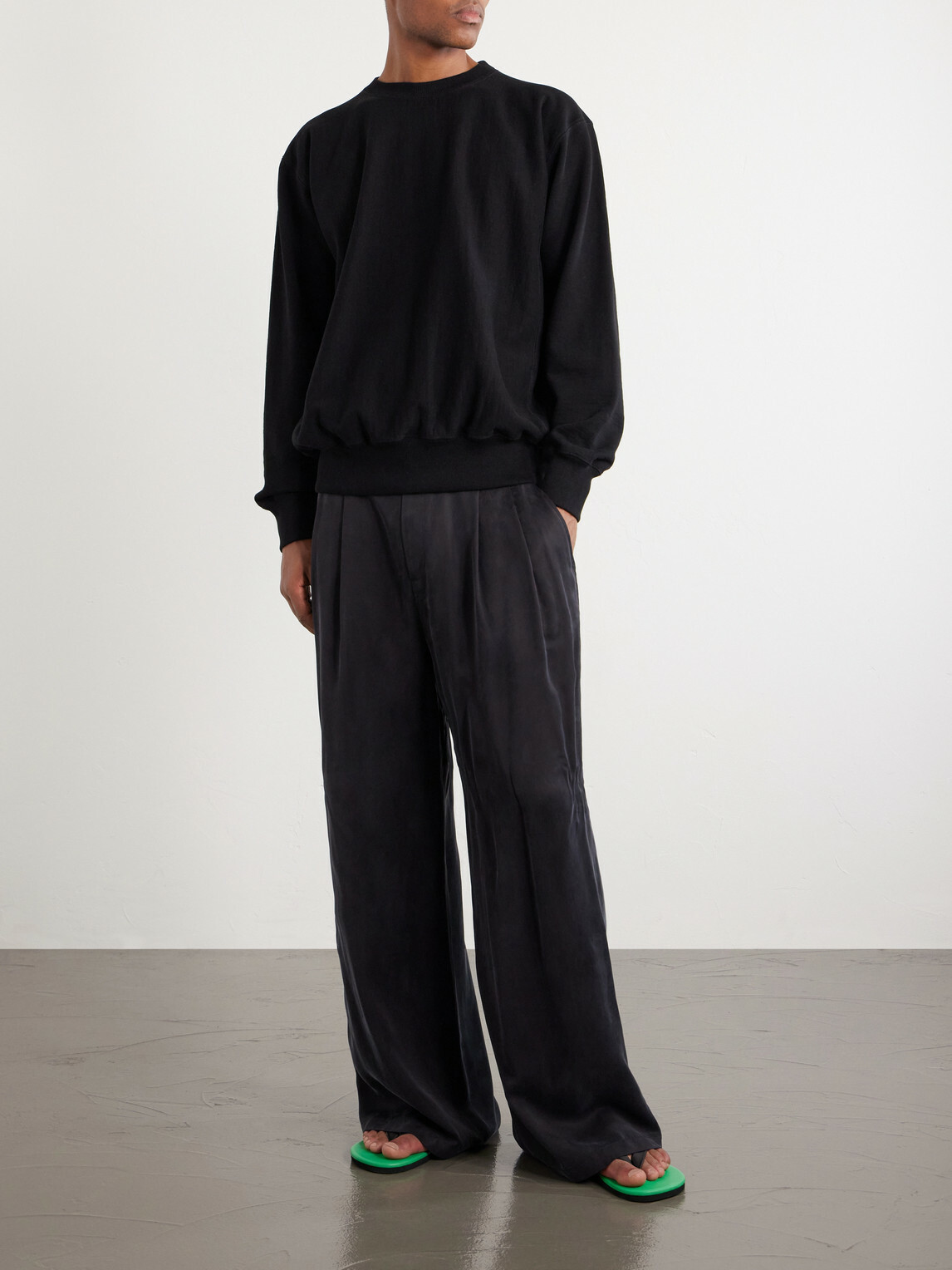 Auralee - Cotton-Jersey Sweatshirt - Black