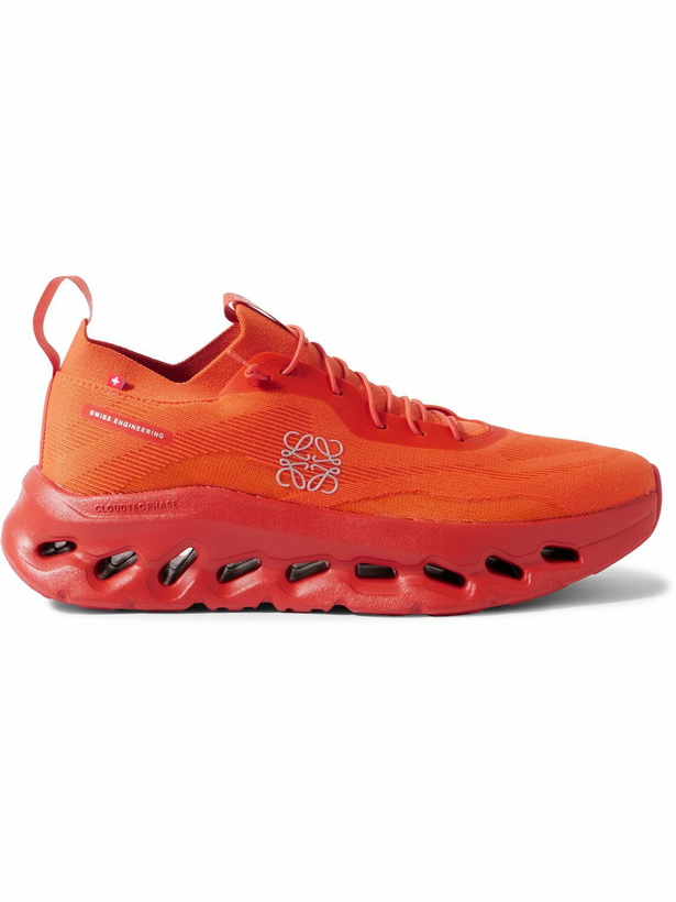 Photo: LOEWE - ON Cloudtilt 2.0 Stretch-Knit Sneakers - Orange