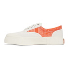 Good News White and Orange Opal Paisley Sneakers