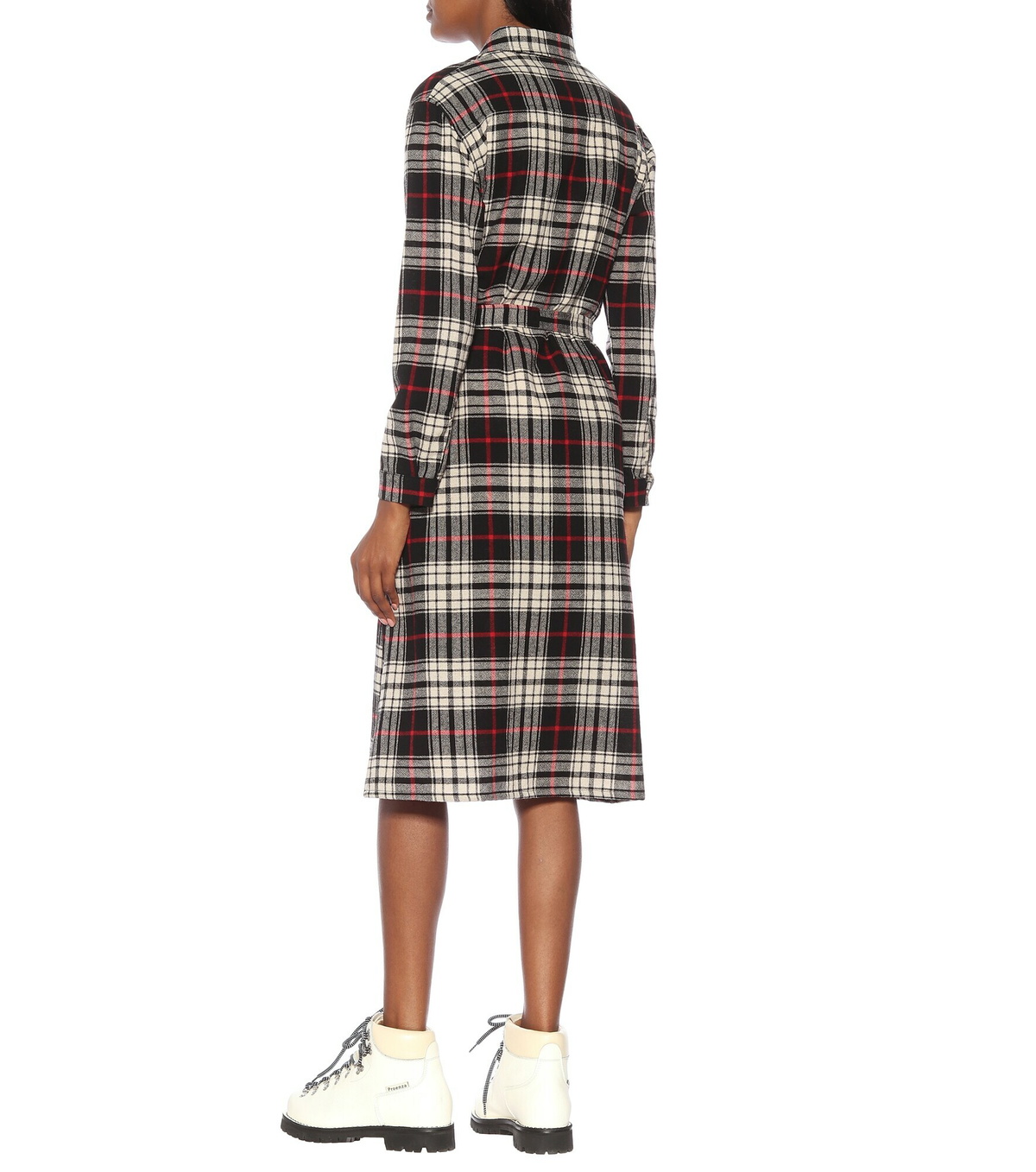 Woolrich - Checked wool-blend shirtdress