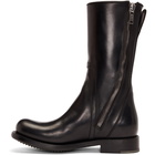 Rick Owens Black Cop Zip Boots