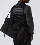 Moncler Leather-trimmed canvas duffel bag
