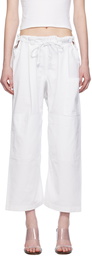 Gil Rodriguez White 'The Lou' Lounge Pants