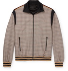 Stella McCartney - Prince of Wales Checked Wool and Cotton-Blend Bomber Jacket - Brown