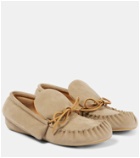 JW Anderson Bow-detail suede loafers