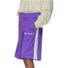 Palm Angels Purple Track Shorts
