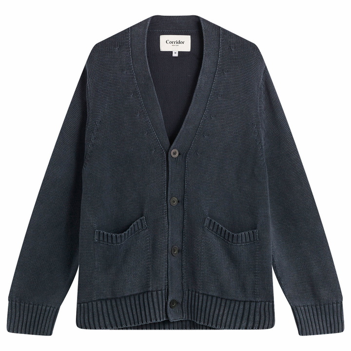 Photo: Corridor Men's Acid Wash Cardigan in Black