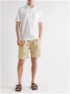 Massimo Alba - Straight-Leg Cotton-Blend Twill Drawstring Shorts - Neutrals